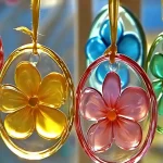 bioplastic suncatcher, glycerin plastic, eco craft, biodegradable art