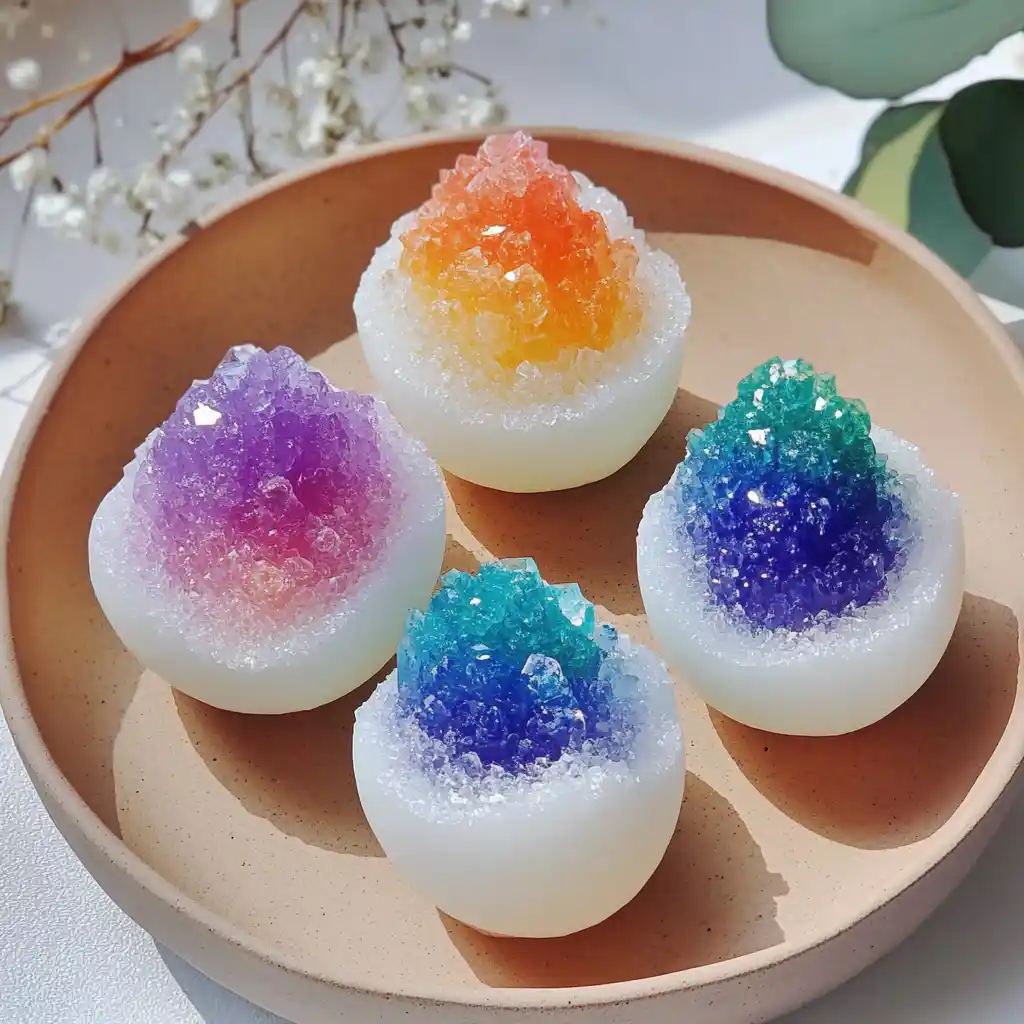 Sparkling DIY Sugar and Glue Crystal Geodes for Kids