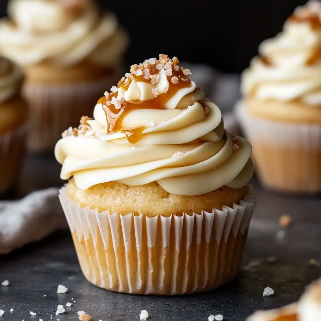 Salted Caramel Cream Cheese Cupcakes