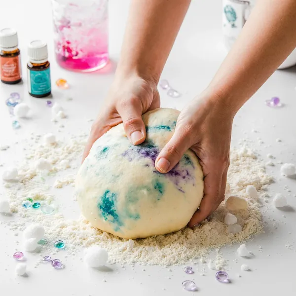 How to Make Cornstarch and Dish Soap Bubble Dough