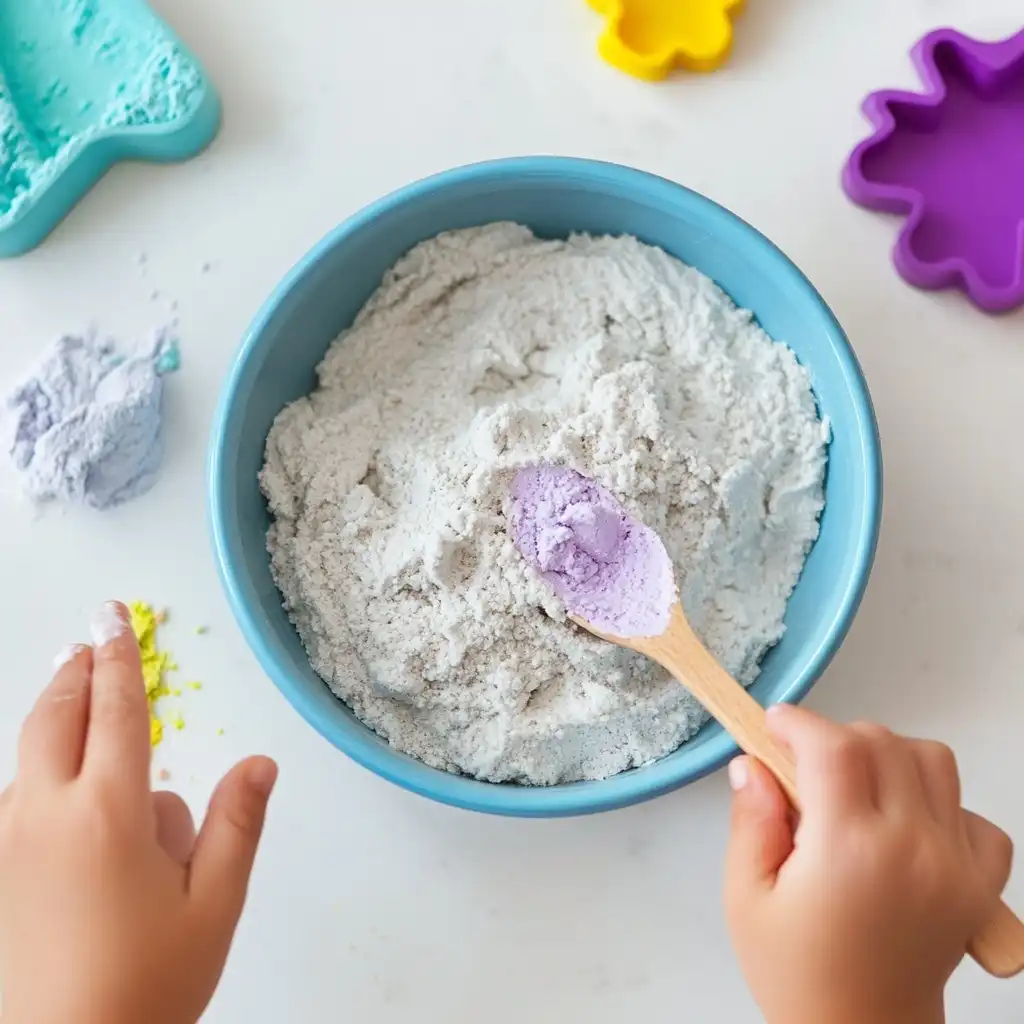 Easy DIY Cornstarch and Dish Soap Kinetic Sand Recipe