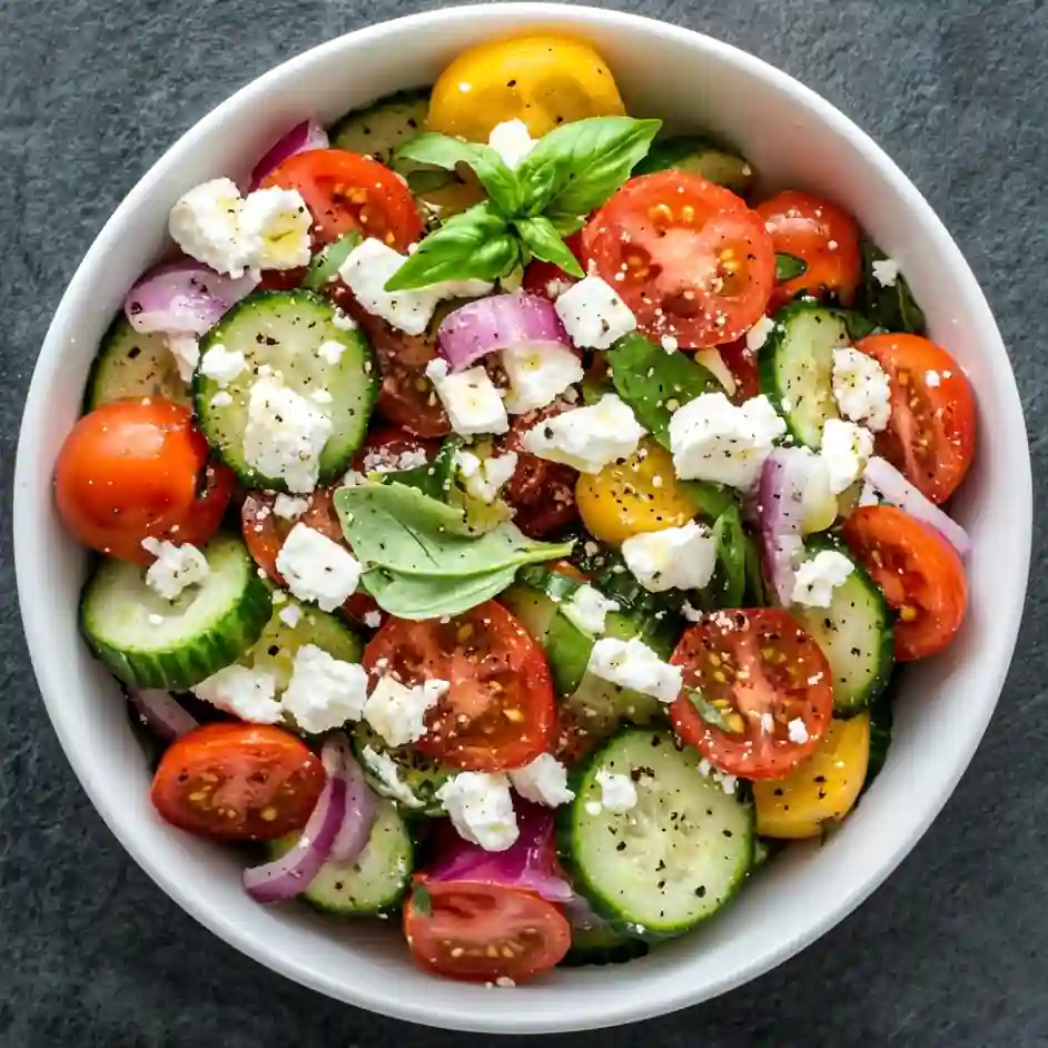 Fresh Cucumber Tomato Feta Salad: A Summer Favorite Bursting with Flavor
