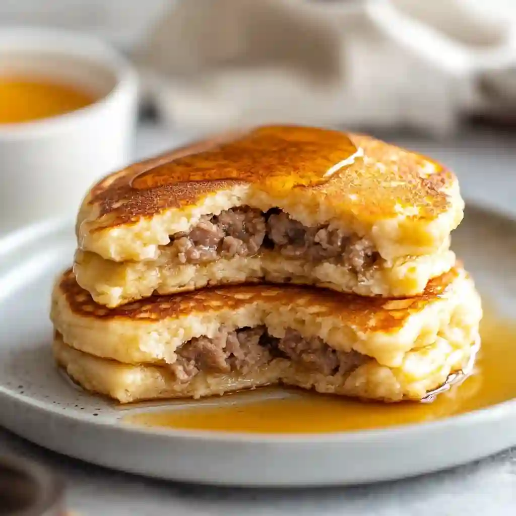 Sausage-Stuffed Fluffy Pancakes: A Sweet and Savory Morning Delight
