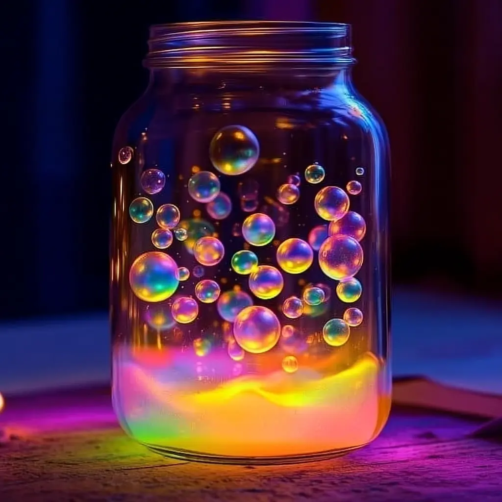Baking Soda Glowing Bubble Lamp Recipe