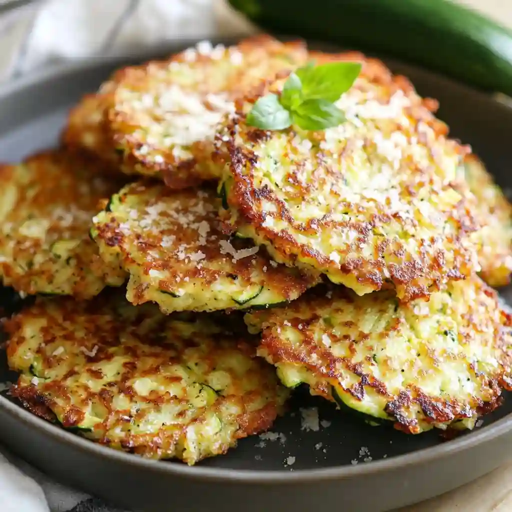 Crispy Parmesan Zucchini Fritters