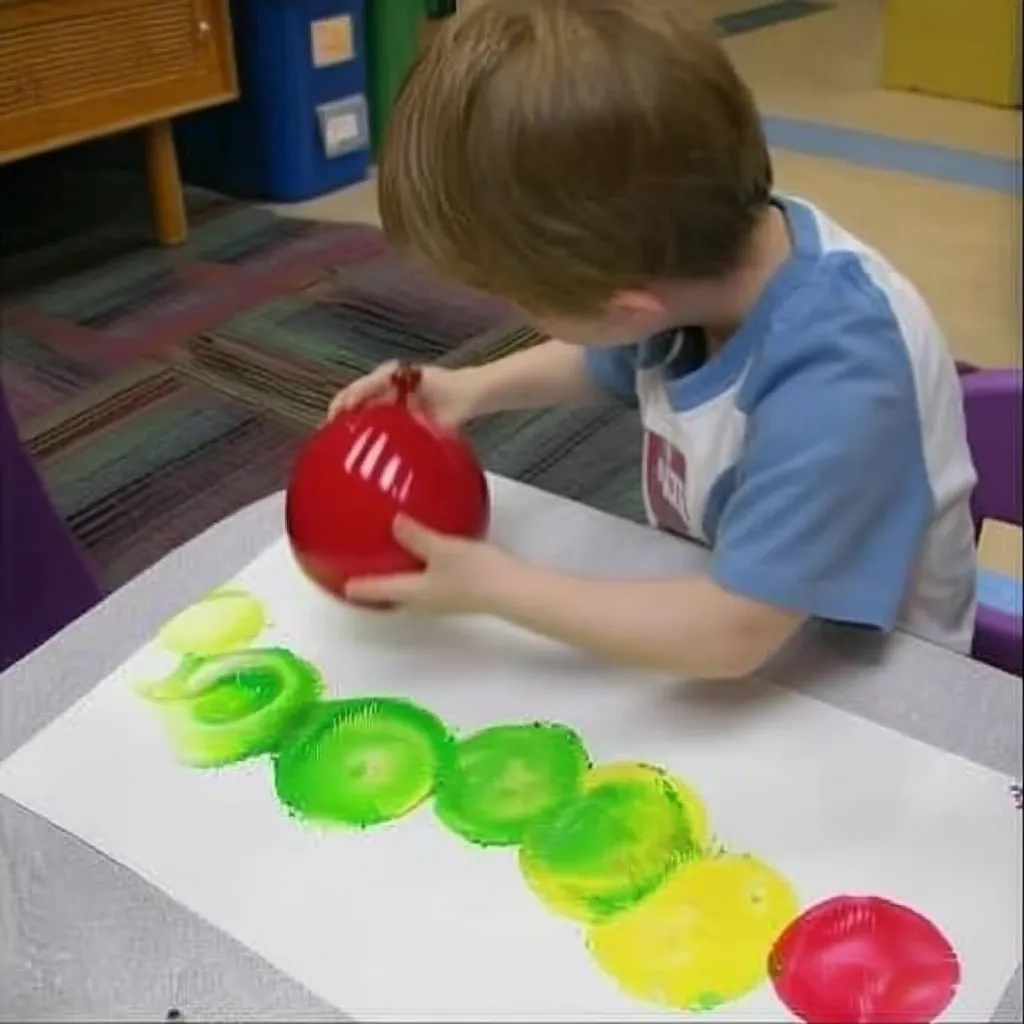A Fun and Colorful Craft: Balloon Painting Hungry Caterpillar