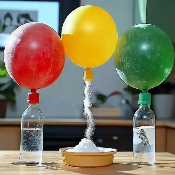 Baking Soda and Vinegar Balloon Experiment