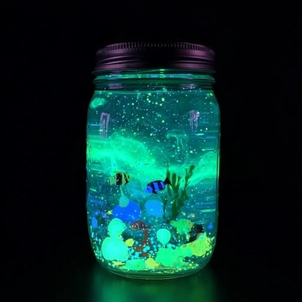 Make Your Own Glow-in-the-Dark Ocean Jar