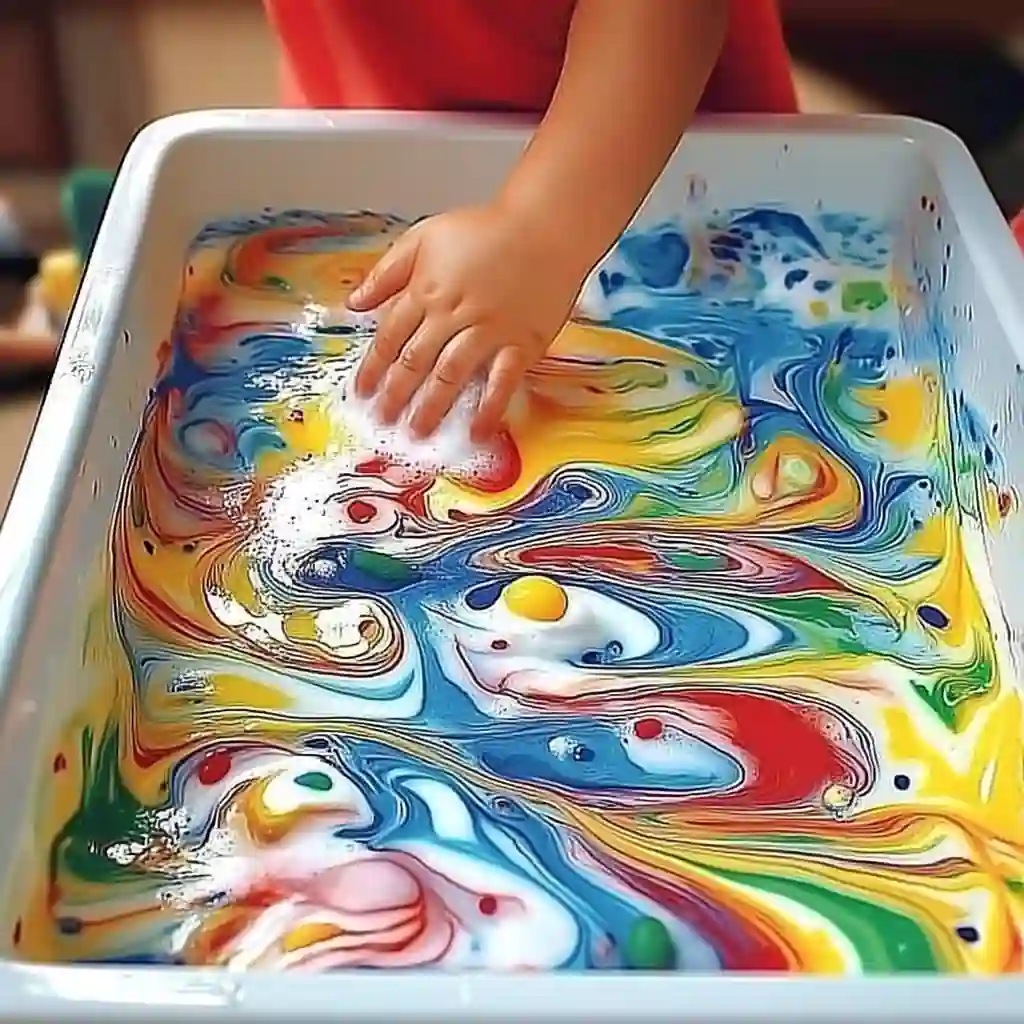 Dive into Creativity: Shaving Cream Sensory Bin Fun